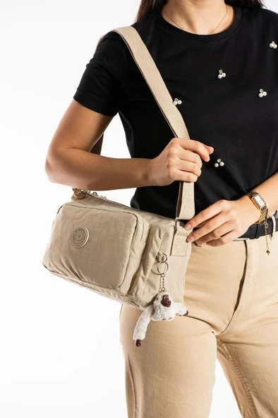 Kadın Postacı Çanta Hafif Klinkır Kumaş 25*18 Cm Çapraz Askılı Omuz Çantası Günlük Çanta