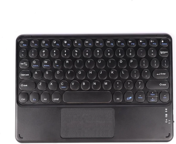 Hometech Alfa 10YC PRO 10.1” Uyumlu Kablosuz Bluetooth Şarjlı TouchPad'li Türkçe Q Klavye - Siyah