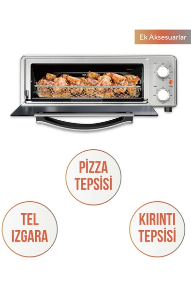 Kumtel Mini Pizza Fırını Ve Hava Fritözü Hpo-01 - 3