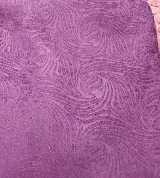 Süngerli İpeksi Lüks Kaymaz Koltuk Çekyat Örtüsü mor - 3