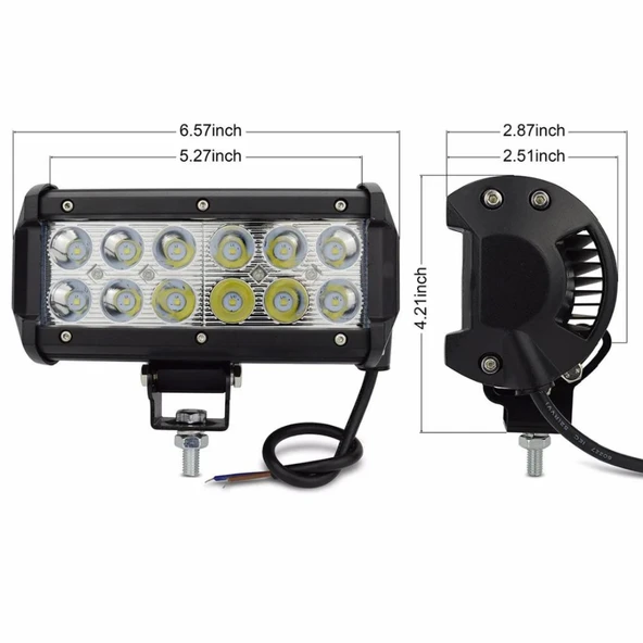 2 Adet 12 Ledli Motosiklet Scooter Uyumlu Led Sis Farı Açma Kapatma Tuşlu - Resim 4