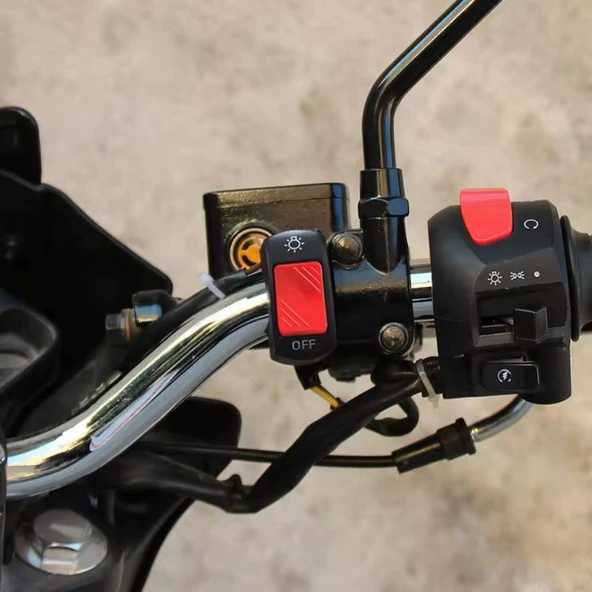 Baykuş Sis Farı Sarı-Beyaz Motosiklet Sis Farı Otomobil Atv Utv Off Road Uyumlu 2 Adet Aç Kapat Tuşlu - 6
