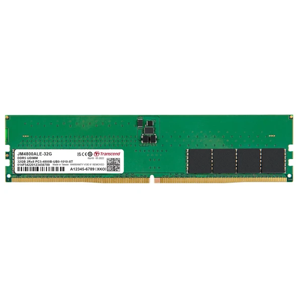 Transcend 32GB1x32GB 4800Mhz UDIMM DDR5 CL40 Ram JM4800ALE-32G