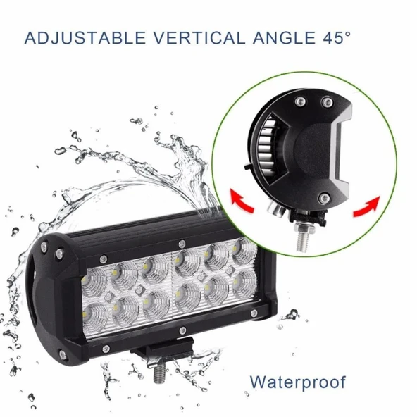 2 Adet 12 Ledli Motosiklet Scooter Uyumlu Led Sis Farı Açma Kapatma Tuşlu - Resim 2