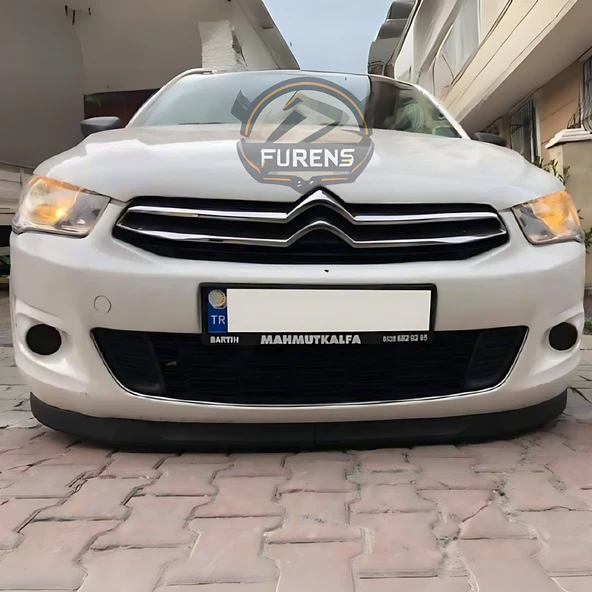 Citroen C Eleysee 2013-2023 Uyumlu H lip Esnek Ön Lip 2 Parça Karlık Ön Ek Tampon Altı Dil - Resim 6