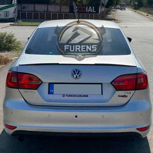 Volkswagen Jetta Mk6 Bagaj Üstü Yarasa Spoiler Bagaj Çıtası Piano Black 2010-2017 - Resim 3