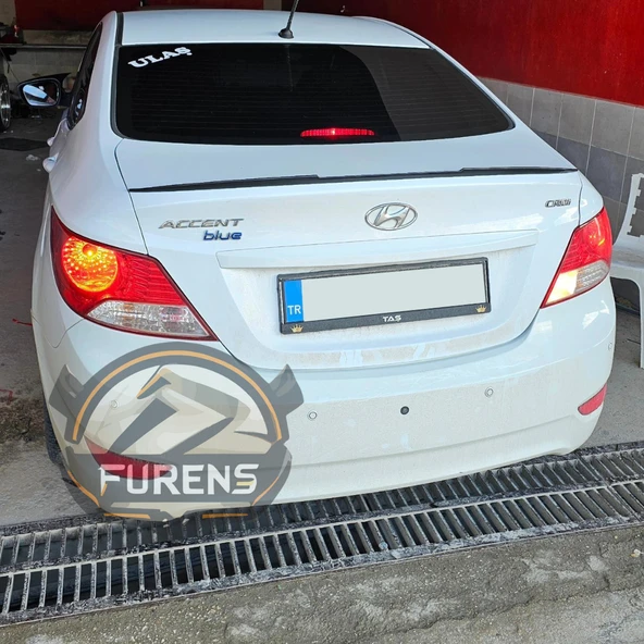 Hyundai Accent Blue Bagaj Üstü Slim Yarasa Spoiler Parlak Siyah - Resim 2