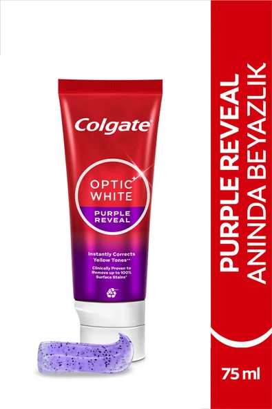 Colgate Optic White Purple Reveal Beyazlatıcı Diş Macunu 75 Ml