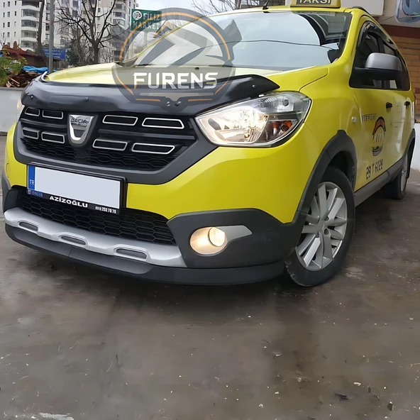Dacia Lodgy 2012-2019 Uyumlu H lip Esnek Ön Lip 2 Parça Karlık Ön Ek Tampon Altı Dil - 7