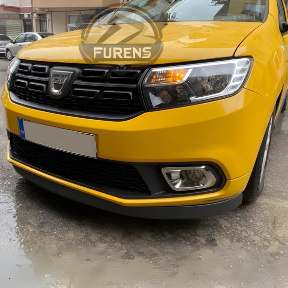 Dacia Logan MCV 2013-2020 Uyumlu H lip Esnek Ön Lip 2 Parça Karlık Ön Ek Tampon Altı Dil - Resim 9