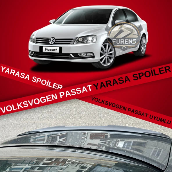 Volkswagen Passat B7 Bagaj Üstü Black Piano Yarasa Spoiler ürün görseli 1