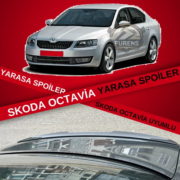 Skoda Octavia Piano Black Bagaj Üstü Yarasa Spoiler Bagaj Çıtası ürün görseli 1