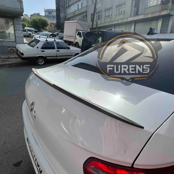 Citroen C Elysee Uyumlu Bagaj Üstü Slim Yarasa Spoiler Parlak Siyah Piano Black - Resim 5