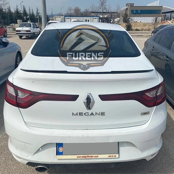 Renault Megane 4 Sedan Kasa Uyumlu Yarasa Bagaj Üstü Spoiler Piano Black - Resim 2
