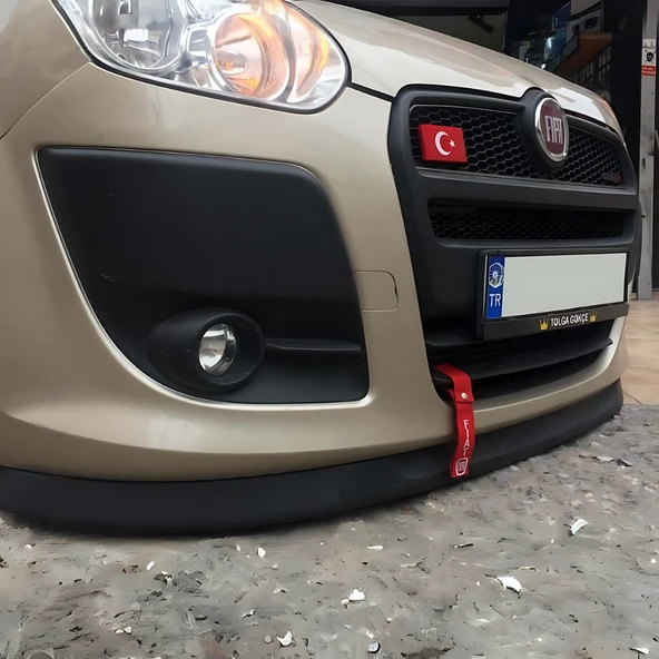Fiat Doblo 3 2011-2014 Uyumlu H lip Esnek Ön Lip 2 Parça Karlık Ön Ek Tampon Altı Dil - Resim 3