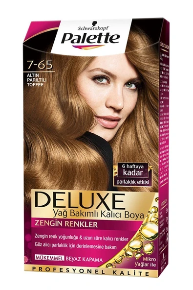 Palette Deluxe 7.65 Altın Parıltılı Toffee Saç Boyası