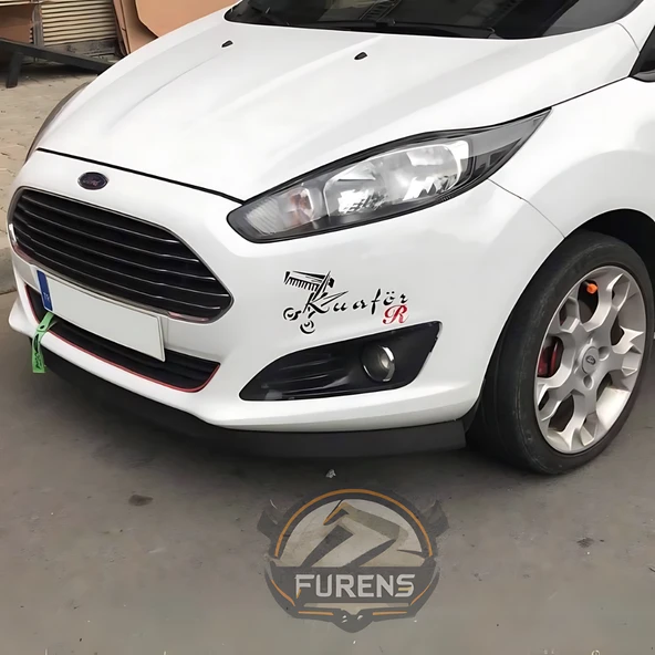 Ford Fiesta 2013-2017 Uyumlu H lip Esnek Ön Lip 2 Parça Karlık Ön Ek Tampon Altı Dil - Resim 3