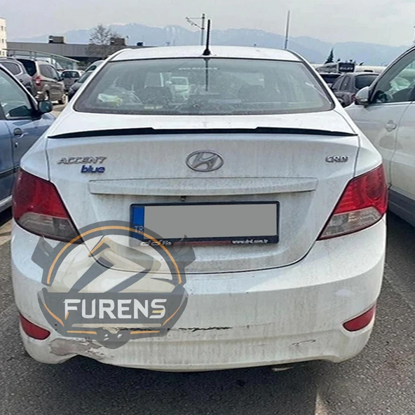 Hyundai Accent Blue Bagaj Üstü Slim Yarasa Spoiler Parlak Siyah - Resim 3