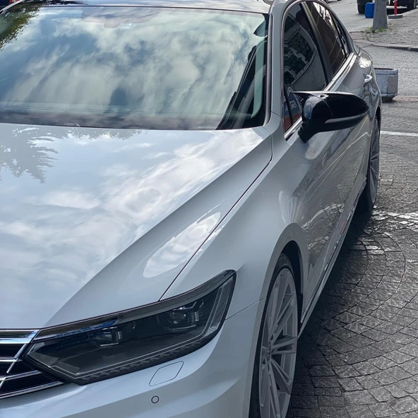 Volksvogen Passat B8 2015- 2023 arası tüm  modellere uygun Batman Yarasa Ayna Kapağı Piano Black Abs Plastik - 3