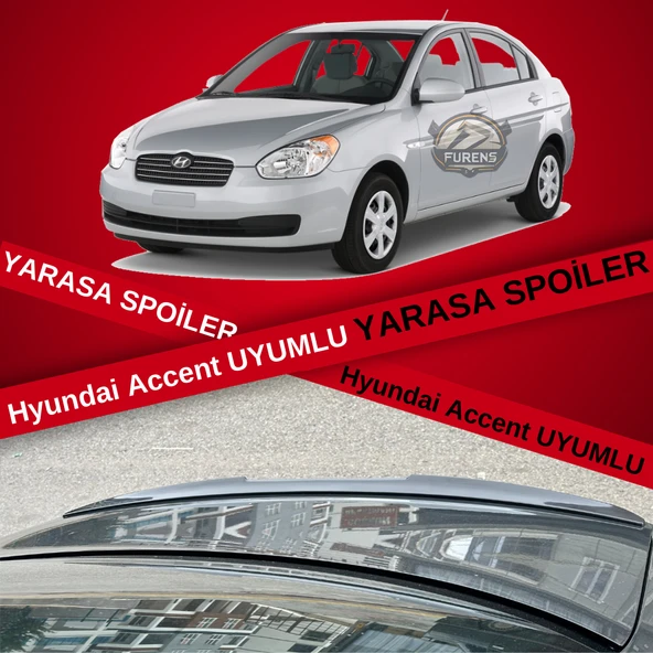 Hyundai Accent Era Bagaj Üstü Yarasa Spoiler Bagaj Çıtası Piano Black ürün görseli 1