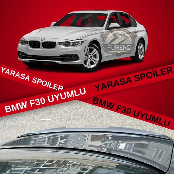 Bmw F30 318 320 325 330 Bagaj Üstü Yarasa Spoiler Piano Black ürün görseli 1