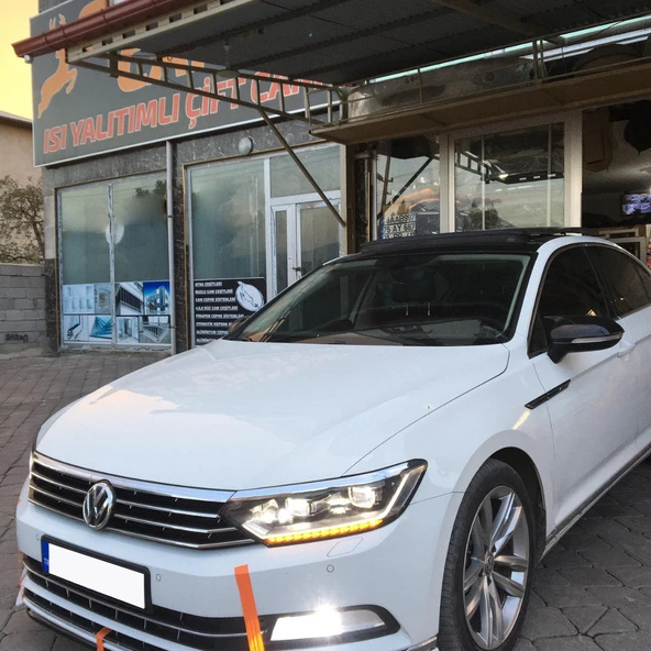 Volksvogen Passat B8 2015- 2023 arası tüm  modellere uygun Batman Yarasa Ayna Kapağı Piano Black Abs Plastik - 7
