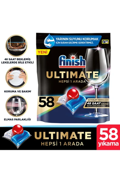 Finish Ultimate 58 Kapsül Bulaşık Makinası Deterjanı