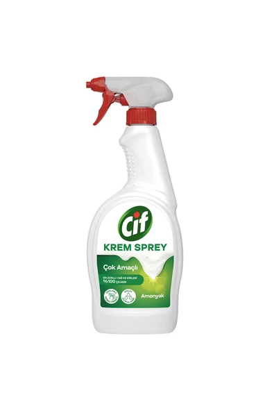 Cif Krem Sprey %100 Krem Gücü Yağ, Kireç, Kir, Pas Sökücü Leke Çıkarıcı 750 Ml 1 Adet