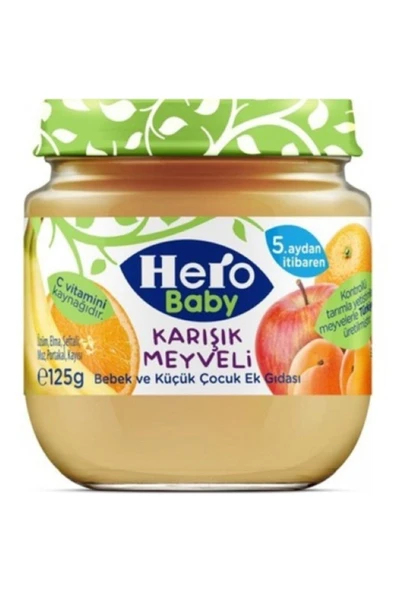 Hero Baby Karışık Meyveli Yulaflı Kavanoz Maması 125 gr