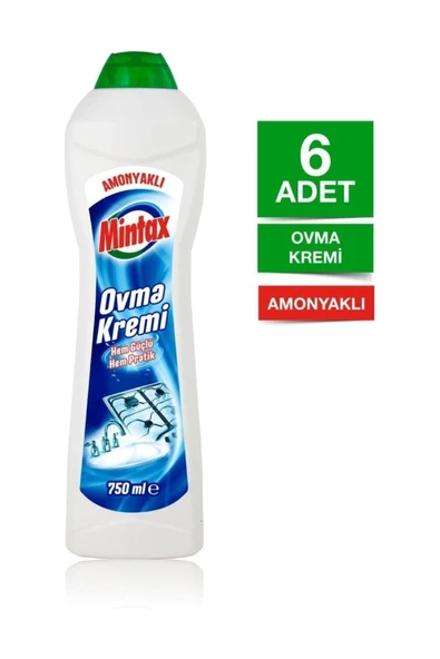 Mintax Amonyaklı Ovma Kremi 750 ml X 6 Adet