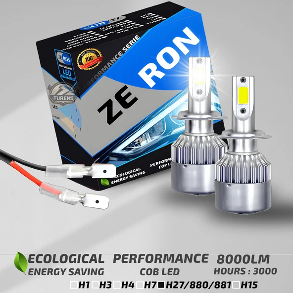 ZERON Performance Series H881 Led Xenon Şimşek Etkili Led Xenon Led Ampul