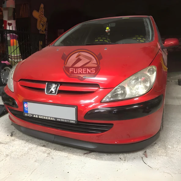 Peugeot 307 2001-2008 Uyumlu H lip Esnek Ön Lip 2 Parça Karlık Ön Ek Tampon Altı Dil - Resim 3