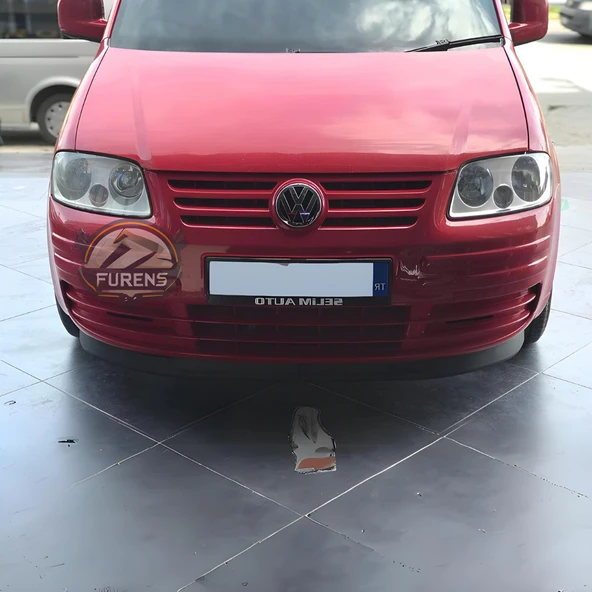 Volkswagen Caddy mk3 2005-2010 Uyumlu H lip Esnek Ön Lip 2 Parça Karlık Ön Ek Tampon Altı Dil - 4