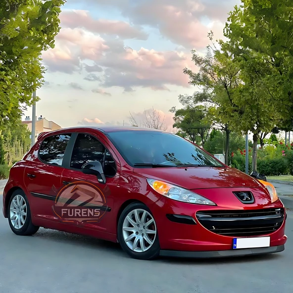 Peugeot 207 2006-2014 Uyumlu H lip Esnek Ön Lip 2 Parça Karlık Ön Ek Tampon Altı Dil - Resim 5