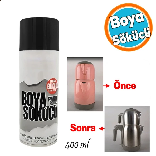 Güçlü Boya Cila Sökücü Temizleyici Kaldırıcı Sprey 400 ml Tahta Metal Cam Seramik Beton Yüzey