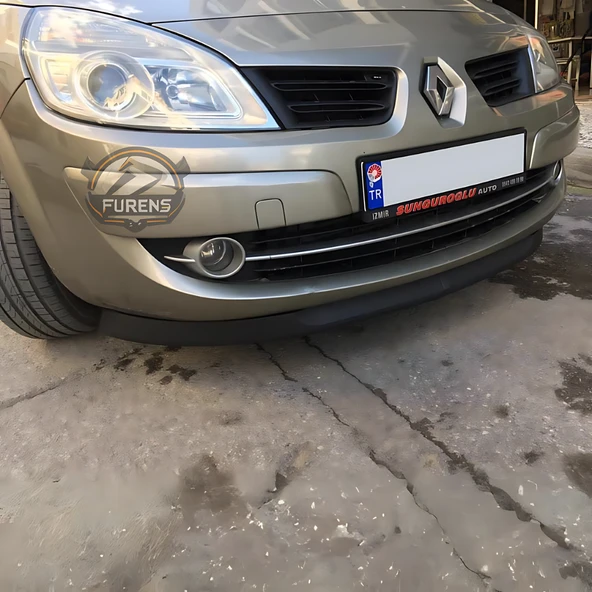 Renault  Scenic 2 2003-2009 Uyumlu H lip Esnek Ön Lip 2 Parça Karlık Ön Ek Tampon Altı Dil - Resim 3