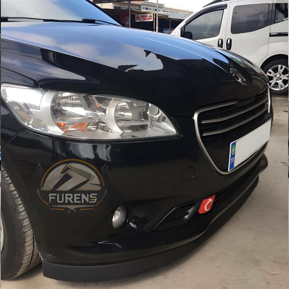 Peugeot 301 2012-2021 Uyumlu H lip Esnek Ön Lip 2 Parça Karlık Ön Ek Tampon Altı Dil - 7