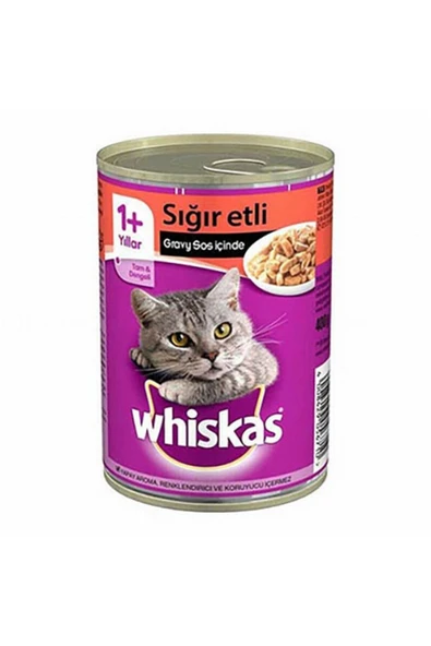 Whiskas Gravy Soslu Sığır Etli Yetişkin Kedi Konservesi 400 gr