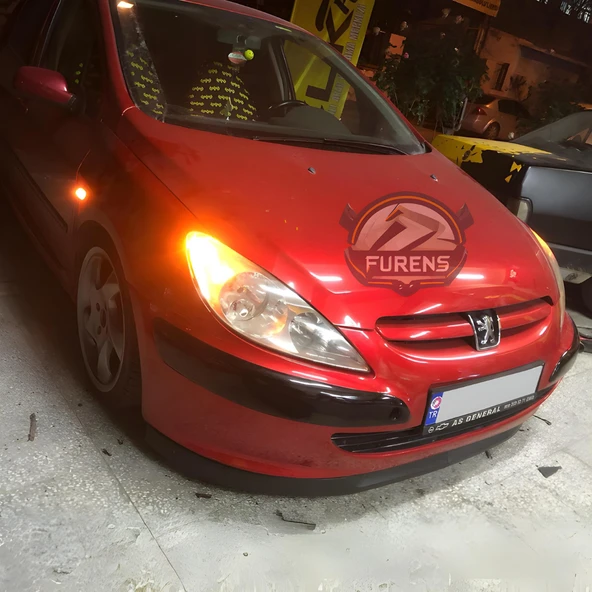 Peugeot 307 2001-2008 Uyumlu H lip Esnek Ön Lip 2 Parça Karlık Ön Ek Tampon Altı Dil - Resim 4