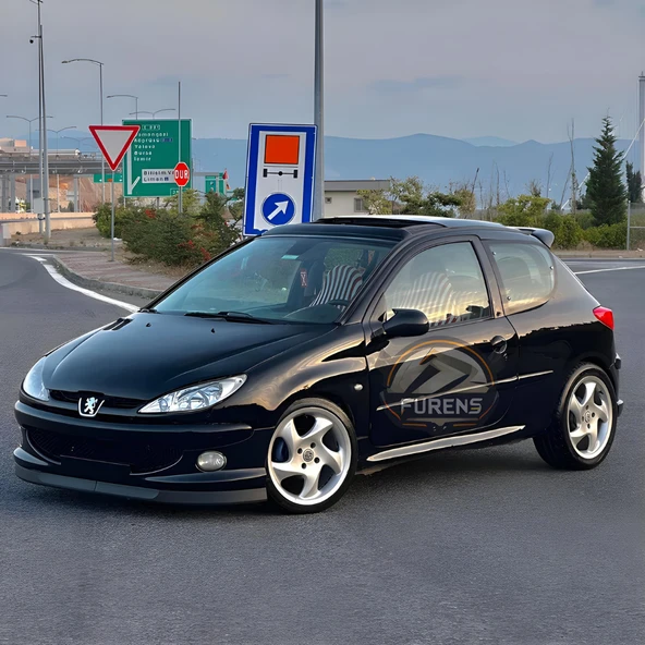 Peugeot 206 206+ 1998-2012 Uyumlu H lip Esnek Ön Lip 2 Parça Karlık Ön Ek Tampon Altı Dil - Resim 7