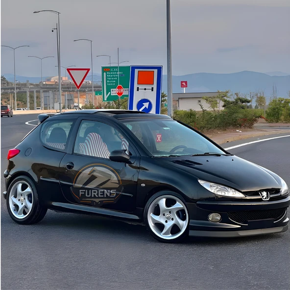 Peugeot 206 206+ 1998-2012 Uyumlu H lip Esnek Ön Lip 2 Parça Karlık Ön Ek Tampon Altı Dil - Resim 6