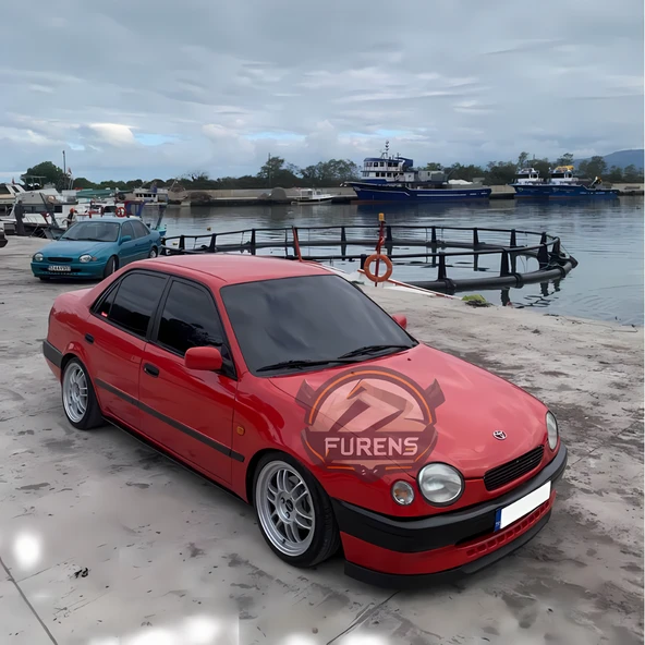 Toyota Corolla Terra 1999-2002 Uyumlu H lip Esnek Ön Lip 2 Parça Karlık Ön Ek Tampon Altı Dil - Resim 11