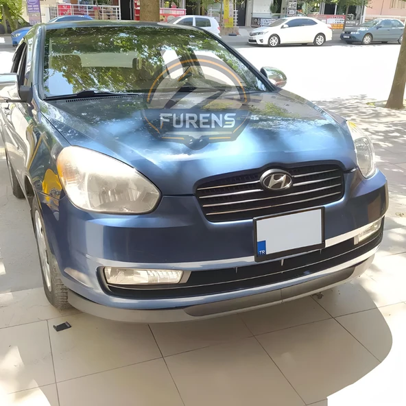 Hyundai Accent Era 2006-2010 Uyumlu H lip Esnek Ön Lip 2 Parça Karlık Ön Ek Tampon Altı Dil - Resim 7