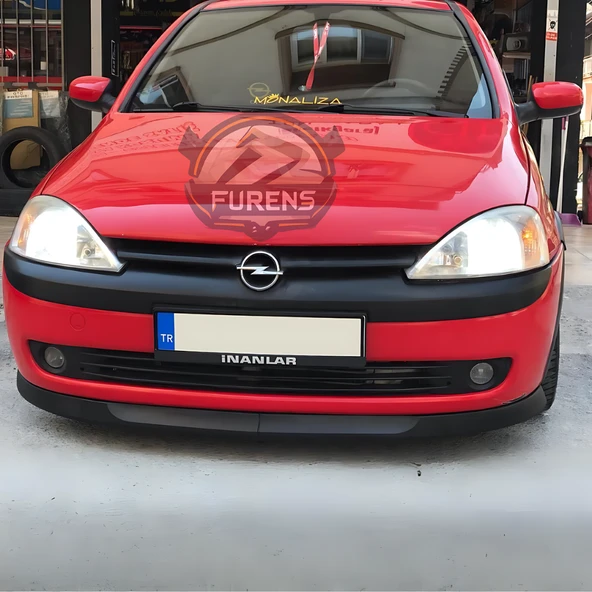 Opel Corsa C 2000-2006 Uyumlu H lip Esnek Ön Lip 2 Parça Karlık Ön Ek Tampon Altı Dil - Resim 4
