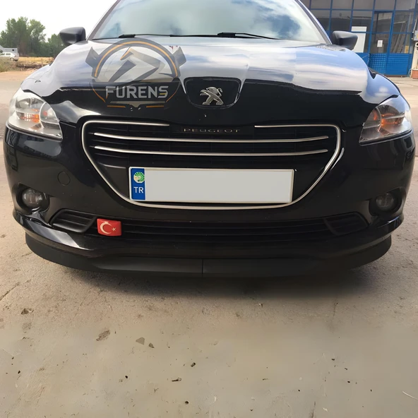 Peugeot 301 2012-2021 Uyumlu H lip Esnek Ön Lip 2 Parça Karlık Ön Ek Tampon Altı Dil - 6