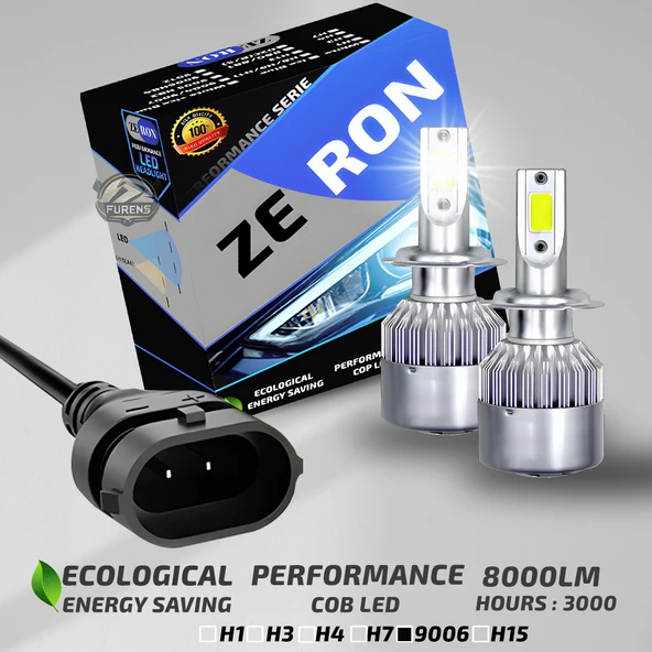 ZERON Performance Series HB4 9006 Led Xenon Şimşek Etkili Led Xenon Led Ampul