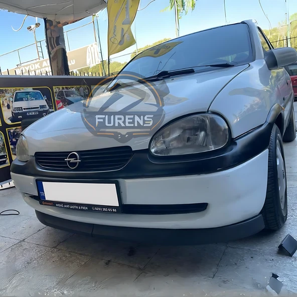 Opel Corsa B 1993-2000 Uyumlu H lip Esnek Ön Lip 2 Parça Karlık Ön Ek Tampon Altı Dil - Resim 4