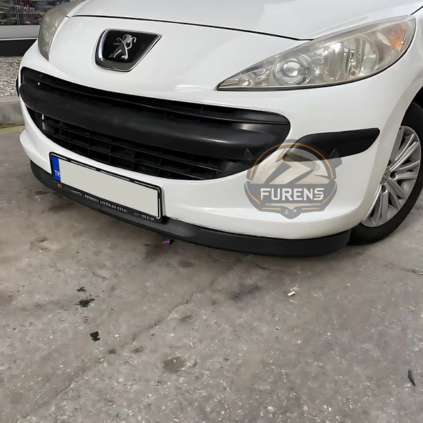Peugeot 207 2006-2014 Uyumlu H lip Esnek Ön Lip 2 Parça Karlık Ön Ek Tampon Altı Dil - Resim 3