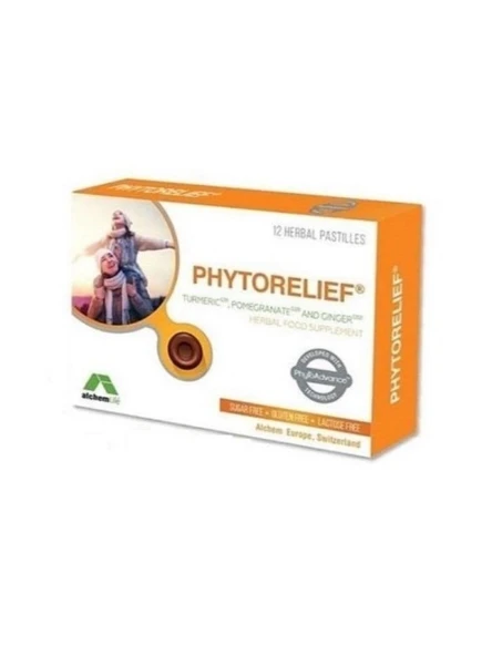 Phytorelief Zerdeçal Nar Kabuğu Zencefil İçerikli 12 li Pastil