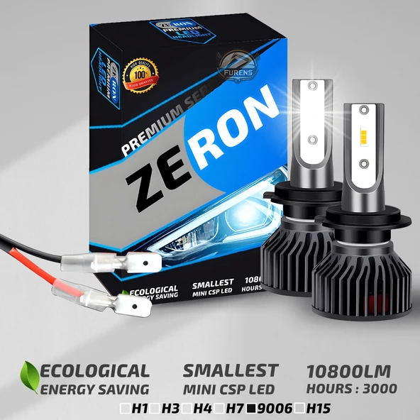 ZERON Premium Series HB4 9006 Led Xenon Şimşek Etkili Led Xenon Led Ampul